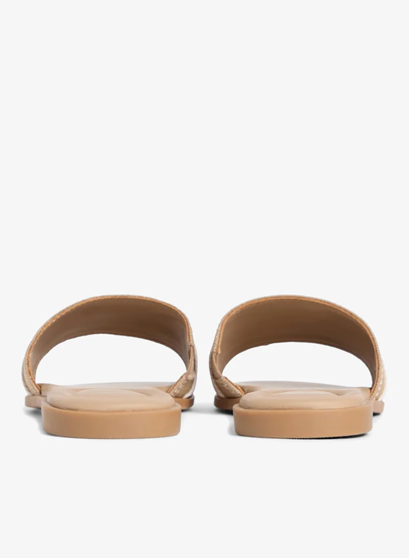 TOMMY HILFIGER  Canvas Denim Webbing Strap Mules for Women | Best Price UAE